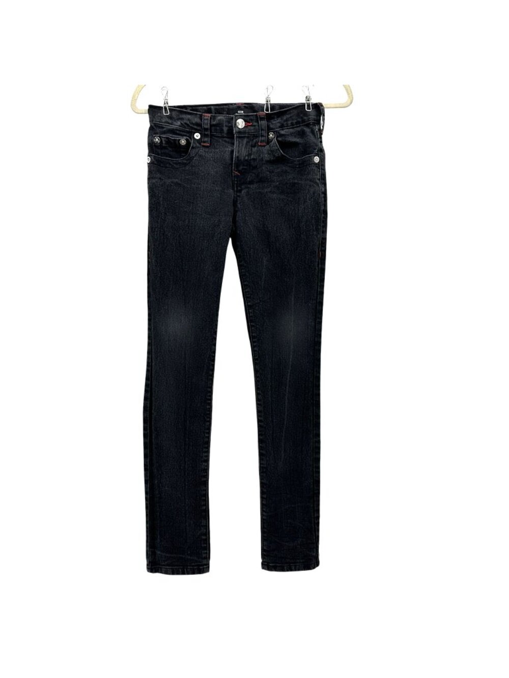 True Religion Boys 12 Jeans Geno Relaxed Slim Distressed Black Denim Jeans